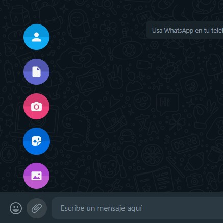 A digital menu for sharing documents and media on a mobile device.