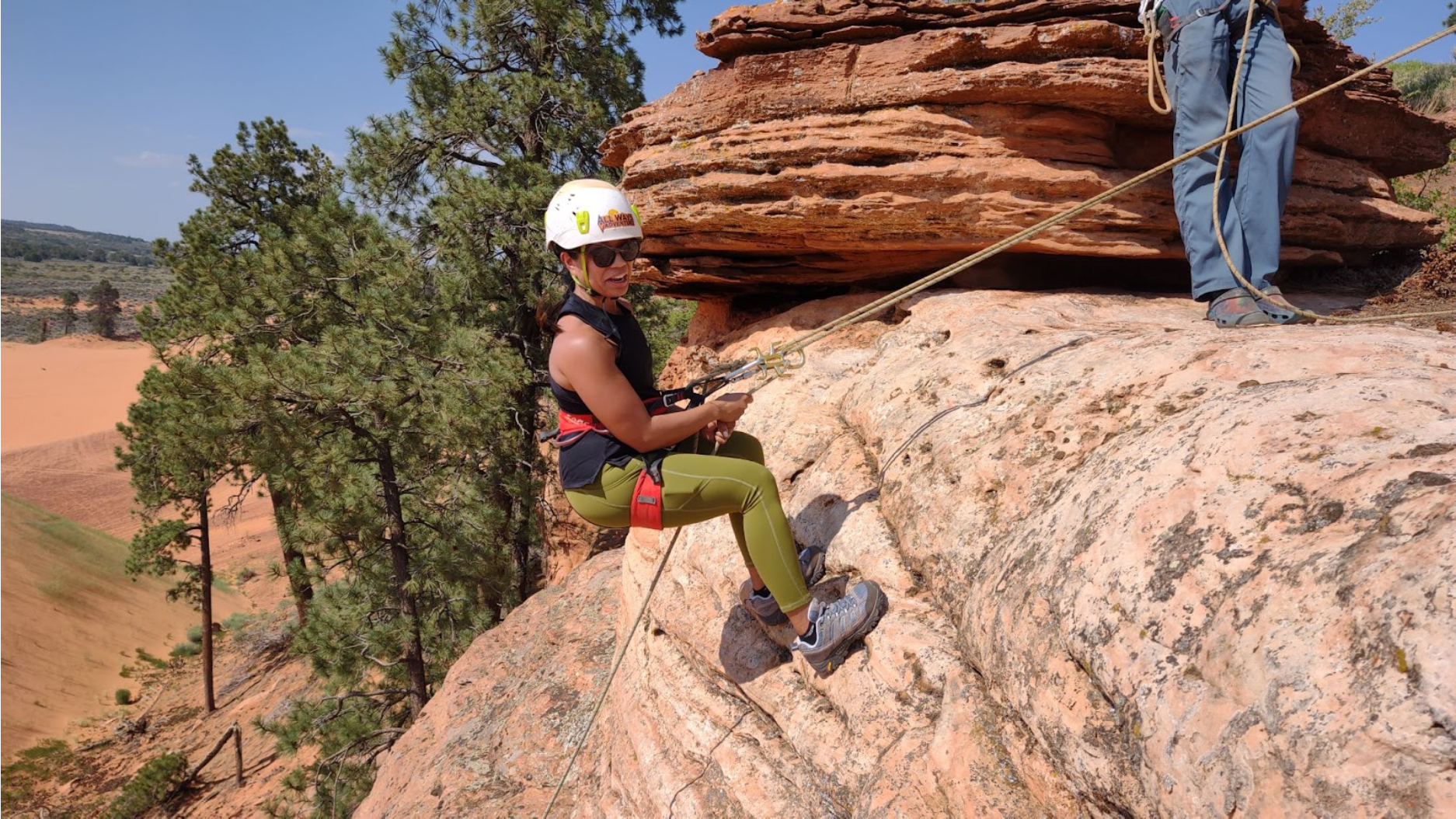 Expansive landscape view of the undulating Coral Pink Sand Dunes in southern Utah.