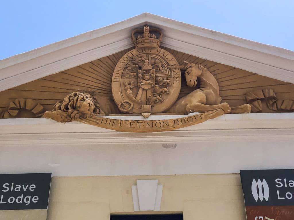 The exterior of the historic Slave Lodge building in Cape Town's City Bowl.