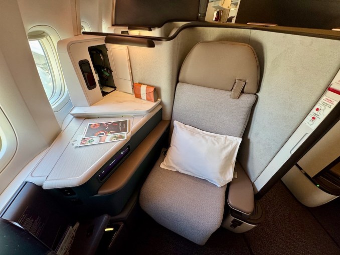 Close-up of the Aria Suite's sliding privacy door partially closed.