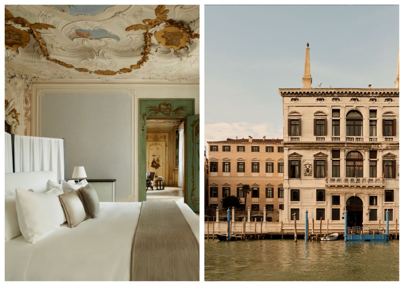 The exterior of Aman Venice, a monumental palazzo on the Grand Canal.