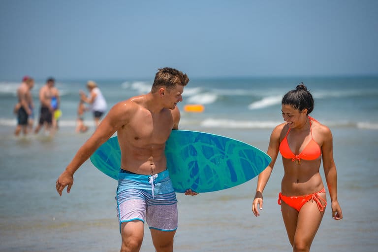 Aerial or scenic view of the shoreline and beach houses on Long Beach Island.
