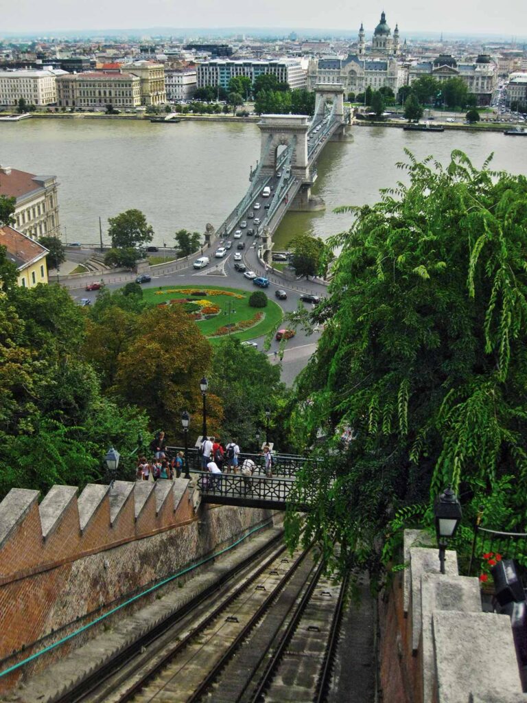 Panoramic view of the Hungarian Parliament building and the Danube River in Budapest.