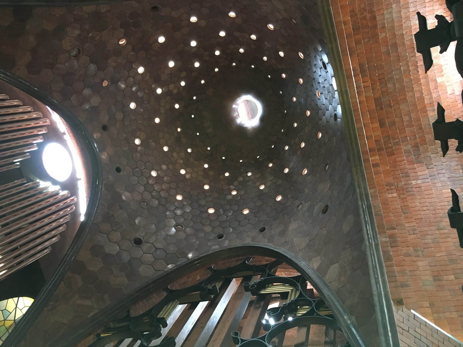 Close-up architectural detail of a Gaudí building showing organic textures.