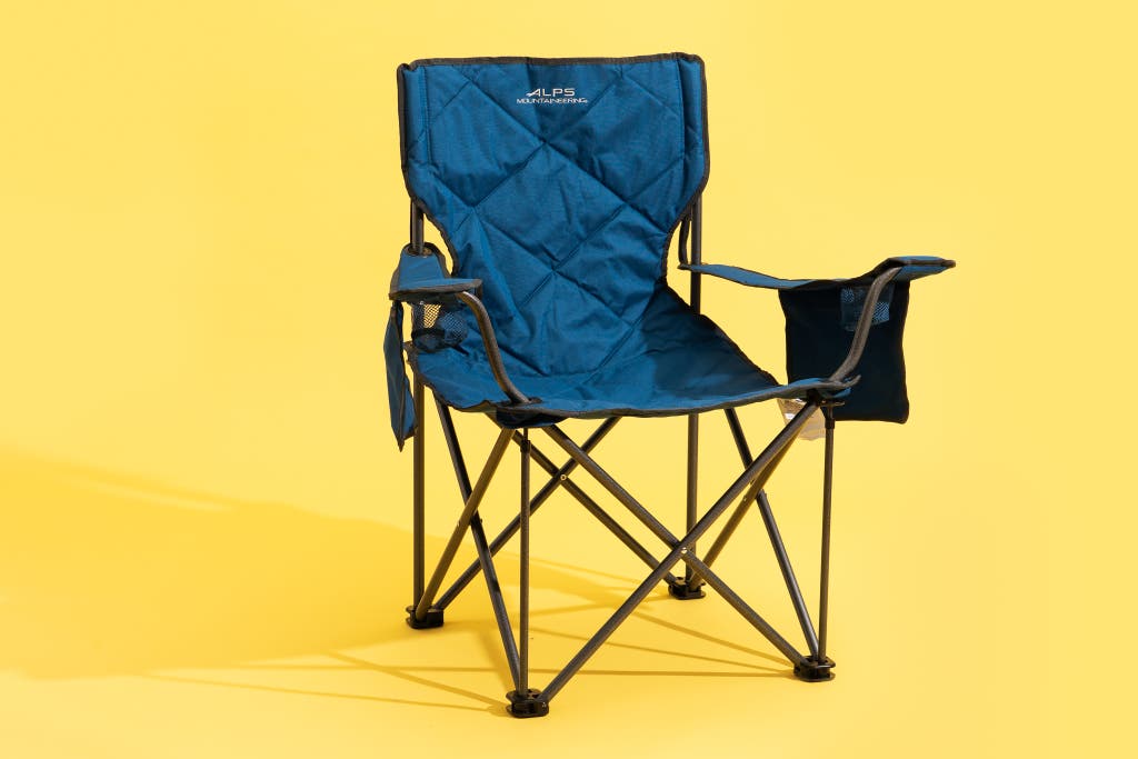 A heavy-duty blue ALPS Mountaineering King Kong camping chair with a reinforced frame.