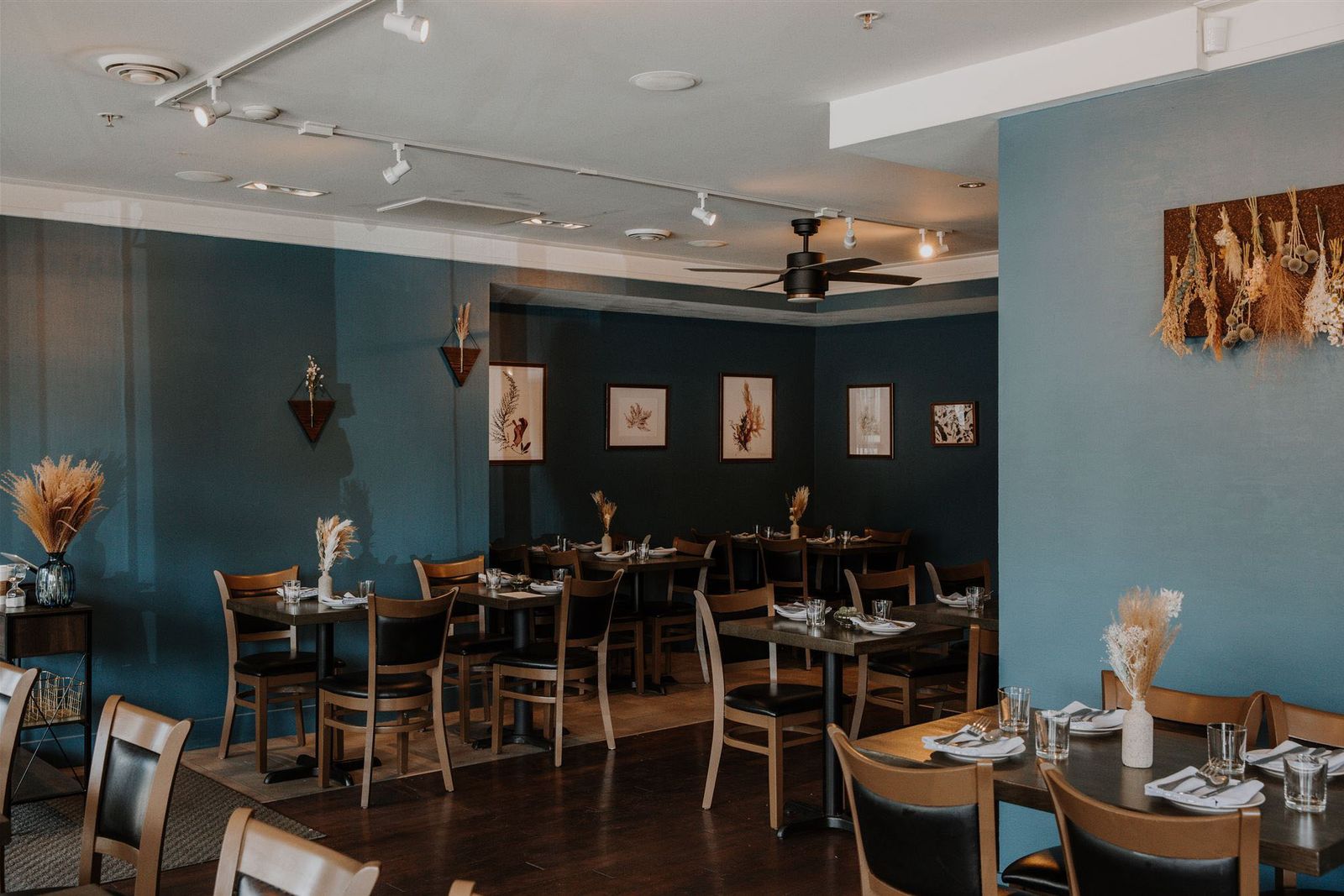 An artistically plated gourmet dish at Folke restaurant in Vancouver.