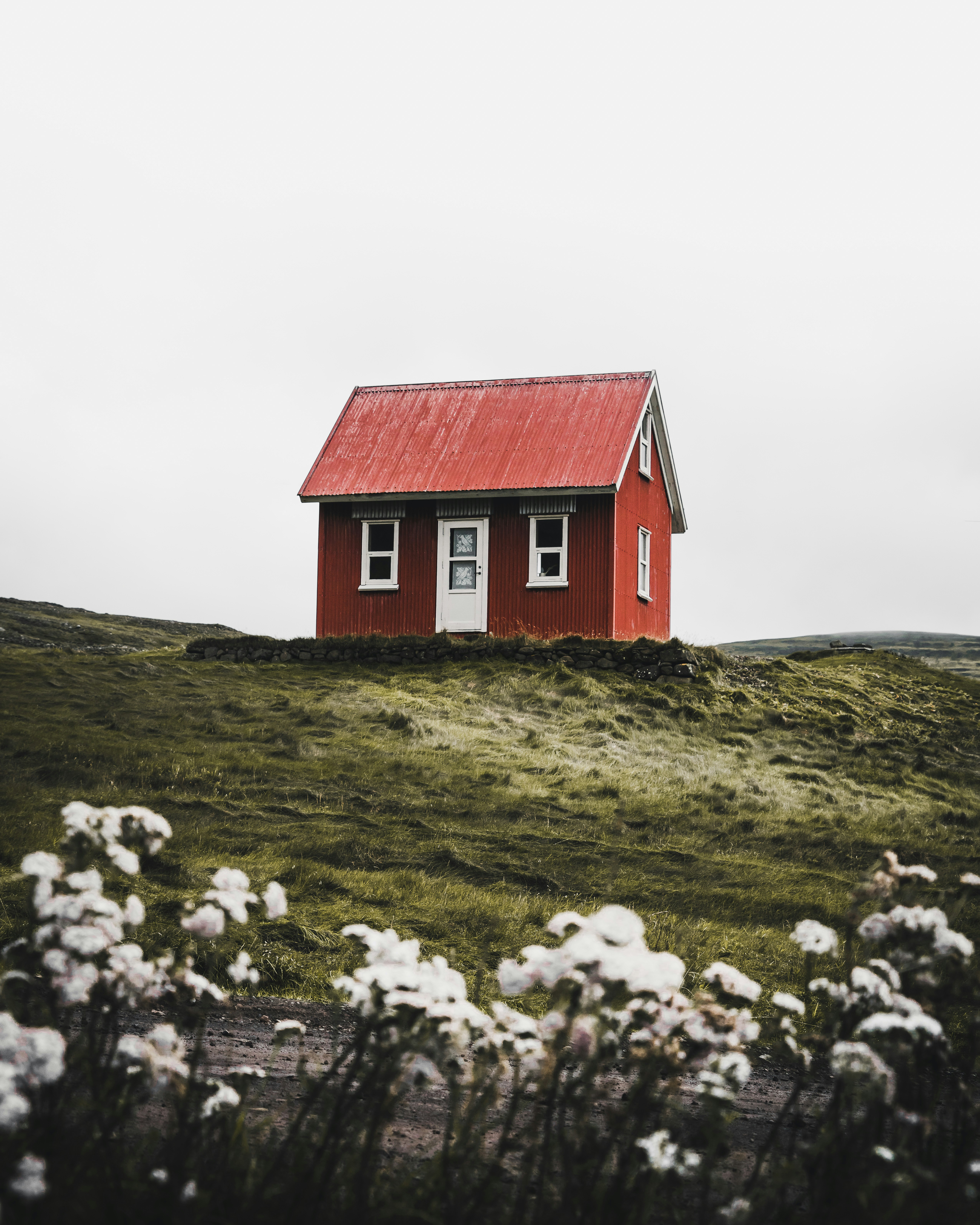A classic rustic wooden cabin surrounded by greenery and trees.