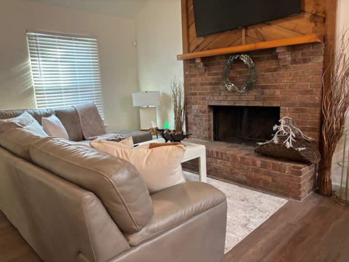 Modern apartment interior with clean lines and contemporary furniture near downtown Tallahassee.