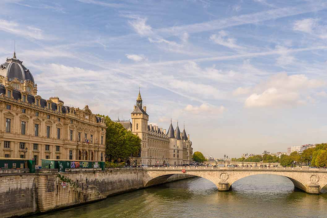 The Conciergerie Museum on the banks of the Seine in Paris.