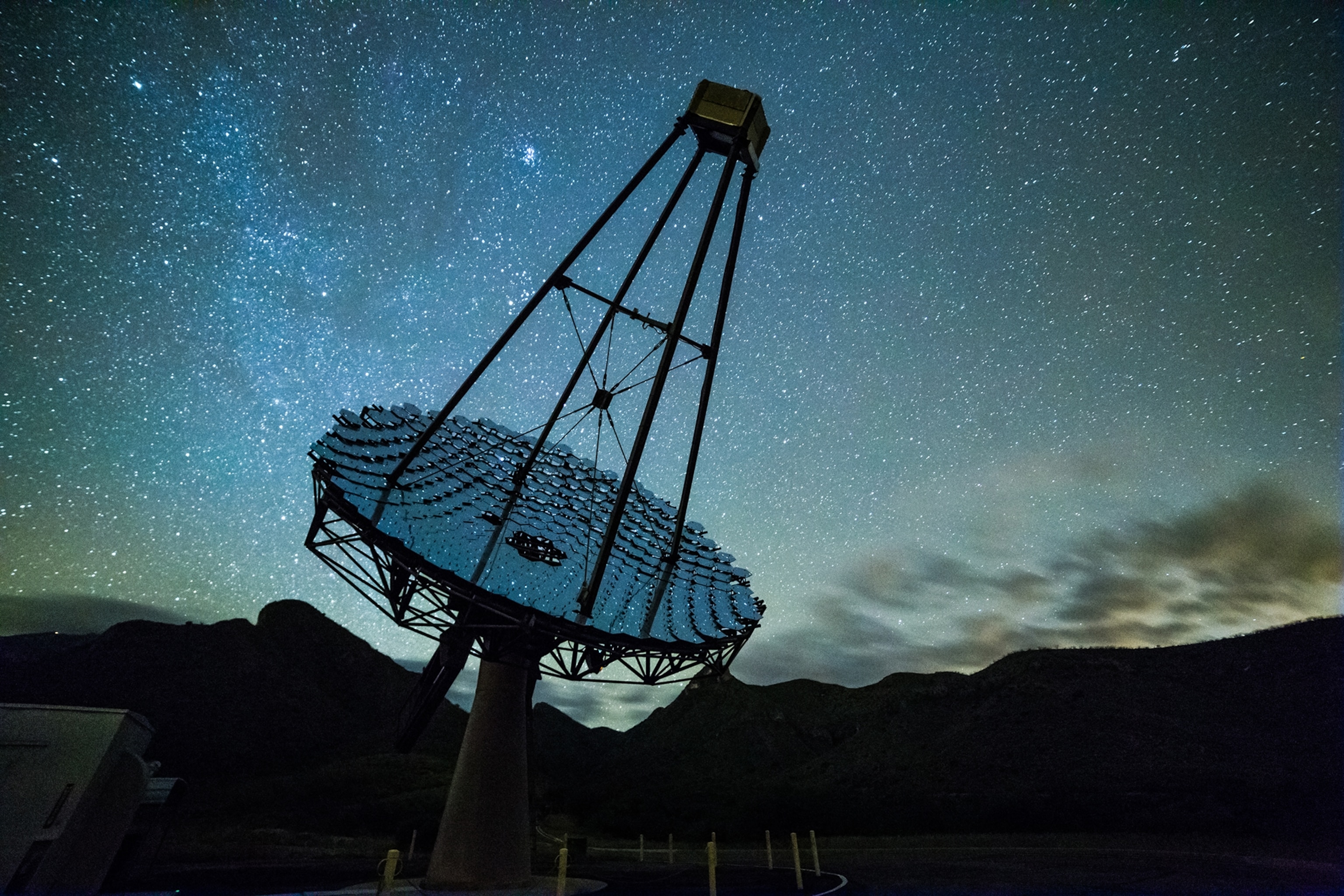 An array of specialized scientific telescopes at the Fred Lawrence Whipple Observatory.