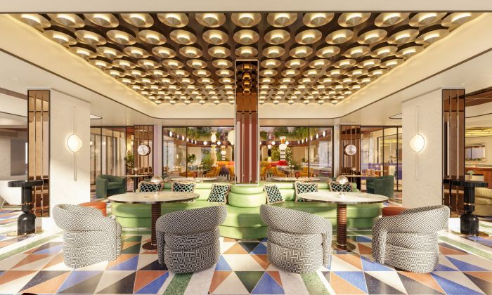 Rooftop garden terrace in Florence with views of the Duomo cathedral.